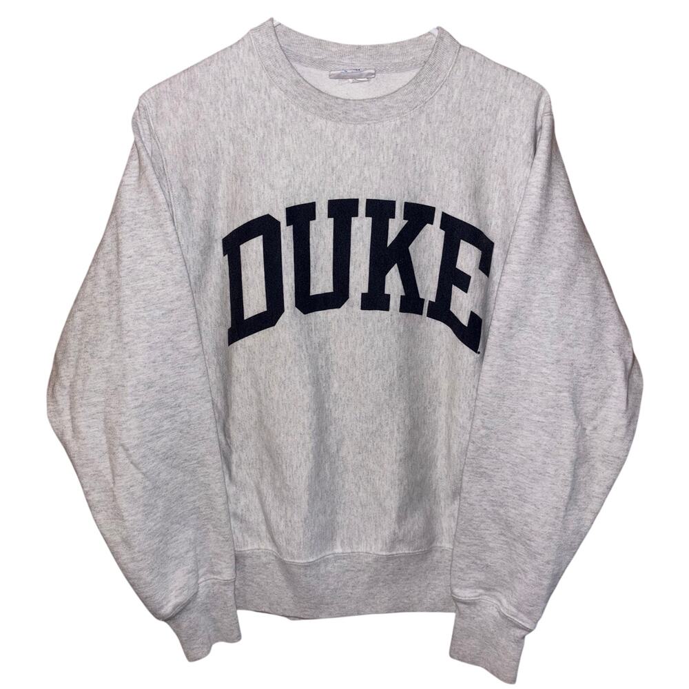 Vintage Champion Reverse-Weave Duke gray crewneck sweatshirt (small)